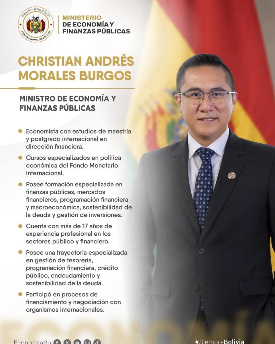Christian Andrés Morales Burgos | Ministro de Economía y Finanzas Públicas
